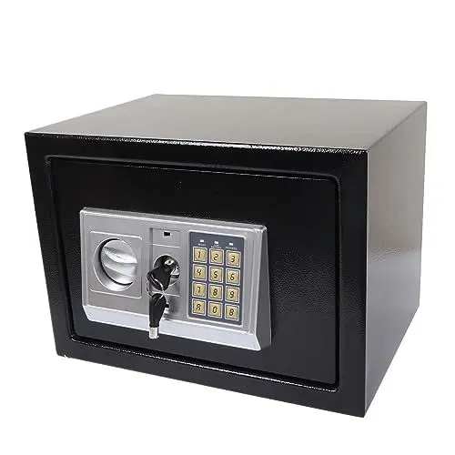 Produktbild: Digitales Safebox mit Passwort und Schlüssel zum Entsperren, Elektronische Safebox für Heim- und Geschäftssicherheit mit Stahlkonstruktion, Geeignetes Speichern von Schmuck,