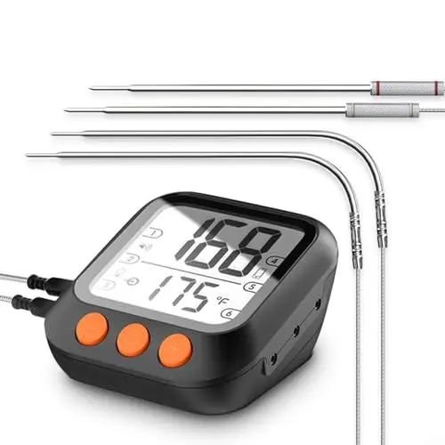 Produktbild: Digitales Sonden Fleischthermometer für Küche kabelloses Kochen Grillen Lebensmittelthermometer Bratenthermometer Grillthermometer