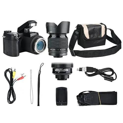 Produktbild: Digitales Spiegelreflexkamera-Set, Digitale Spiegelreflexkamera-Bundles, 19 X 18 X 17, 33 MP, 3 LCDs, 24-facher Zoom, LED-Digitalkamera, Foto-Camcorder