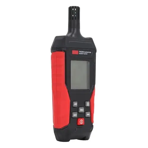 Produktbild: Digitales Temperatur- und Feuchtigkeitsmessgerät, Hochgenaues Handgerät TA620A, ABS-Material, Datenspeicherfunktion für Gärten, Labore