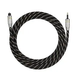 Produktbild: Digitales optisches Audiokabel für Toslink, Heimkino, Glasfaser-Toslink auf -Stecker, 3,5 mm Kabel, optischer Stecker, Kabel mit Metall-Steckern und Zugentlastung, PVC-Ummantelung