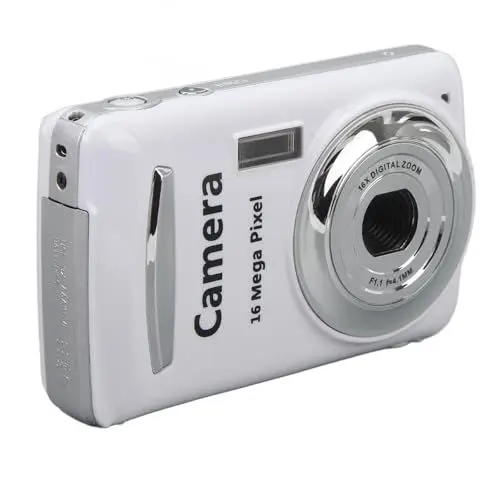 Produktbild: Digitalkamera, 1080P 16 MP Digitale Point and Shoot Kamera, 2,4 Zoll HD Bildschirm, 16 facher Digitalzoom, Autofokus, Mehrachsenstabilisierung, Tragbare Reisekamera für Studenten