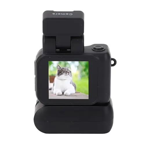 Produktbild: Digitalkamera, 1080P Vlogging-Kamera, Tragbare Daumenkamera, Videokamera mit Bildschirm, Blitz, Trageband, Kompaktkamera für Fotografie