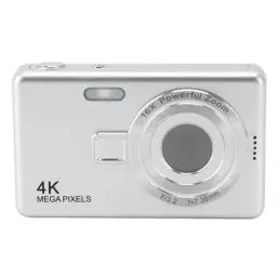 Produktbild: Digitalkamera, 12 MP 1080P Vlogging-Kamera, Kompaktkamera mit 16-fachem Zoom, Autofokus, Point-and-Shoot-Kameras für Kinder, Erwachsene, Anfänger (Silver)