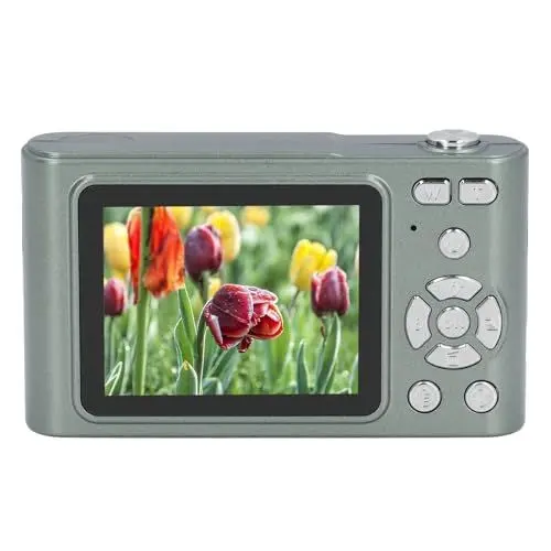 Produktbild: Digitalkamera 4K, 2,4 Zoll 48 MP Kompakt-Digitalkamera, 16-Fach Zoom-Digitalkamera für Fotografie, Videoaufzeichnung, Reisen (Green)