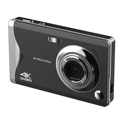 Produktbild: Digitalkamera, 4K HD Autofokus 3-Zoll-Großbild-Digitalkamera, Leichte Tragbare Kompakte Digitalkamera für Studenten, Anfänger