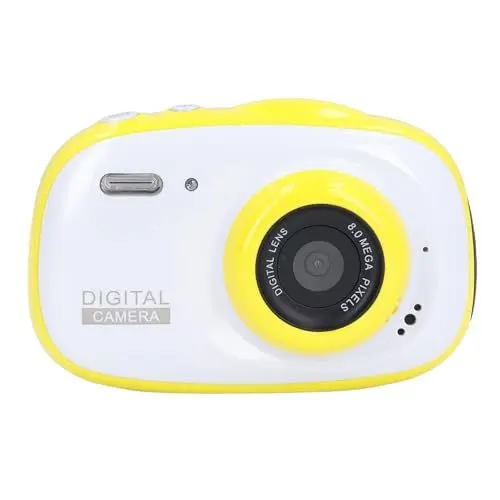 Produktbild: Gugxiom Digitalkamera, 8 MP, 6-Fach Zoom, IPS-Bildschirm, wasserdichte Kamera mit MP3-MP4-Taschenlampe, Trageband für Lebensaufzeichnung, Schwimmen, Schnorcheln