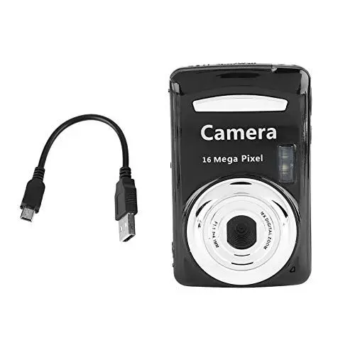 Produktbild: Digitalkamera, FHD 720P Digitalkamera für Kinder, Videokamera, 16-facher Digitalzoom, Kompakte Point-and-Shoot-Kamera, Tragbare Kleine Kamera für Teenager, Studenten, Jungen, (Schwarz)