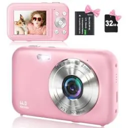 Produktbild: Digitalkamera Fotokamera mit 32GB SD-Karte, HD 1080P 44MP, Kamera Fotokamera Fotoapparat, LCD Wiederaufladbare Digital Kamera mit 16X Digitalzoom digicam für Kinder, Erwachsene(Lila)