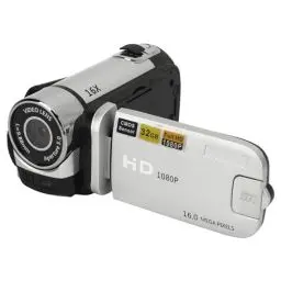 Produktbild: Digitalkamera Recorder, Full HD 1080P 16 MP Videokamera Camcorder, Vlogging Kamera mit 2,4 Zoll Drehbarem Bildschirm, 16 fachem Digitalzoom, Fülllicht, Anti Shake, für Anfänger