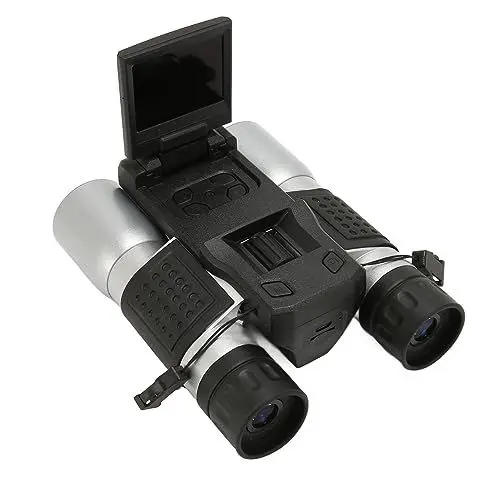 Produktbild: Digitalkamera-Fernglas, 12x32 12MP Fotoaufnahme, 1080P-Videoaufzeichnungs-Fernglaskamera, mit 900-mAh-großem Wiederaufladbarem Akku, Unterstützt 64-GB-Speicherkarte (Nicht Im
