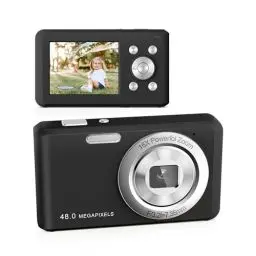 Produktbild: Digitalkamera,HD 1080P Fotokamera Kompaktkamera mit 32GB Karte, 48MP Fotoapparat 2,4 ''16X Digital Zoom Digital Kamera für Teenager, Anfänger (Schwarz)