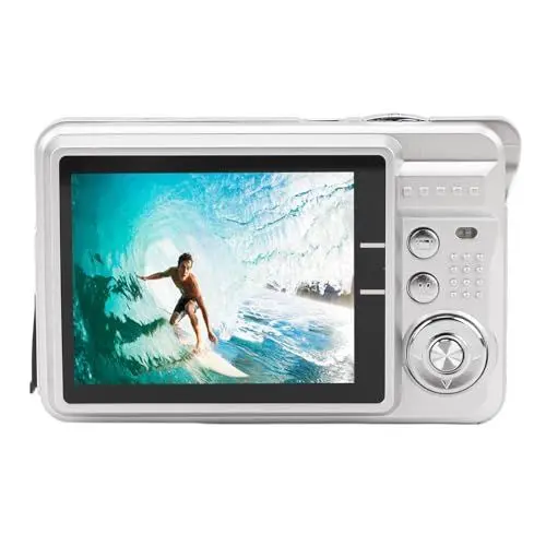 Produktbild: Digitalkameras, 1080P 48 MP Anti-Shake-Vlogging-Videokamera mit 8-fachem Zoom, 2,7-Zoll-LCD-Bildschirm, Kompakte Tragbare Kleine Point-Shoot-Kamera, Integrierte Taschenlampe