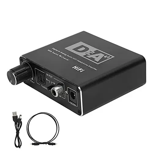 Produktbild: Digital-zu-Analog-Glasfaserkonverter, Audio-Extraktor, Lautstärkeregelung, Koaxial-zu-5.1-Kanal-Audio-Decoder, digitaler DTS-Kanal-Decoder
