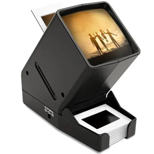 Produktbild: DigitConvert 35 mm Dia-Viewer, 3-fache Vergrößerung, USB-betrieben/Batteriebetrieb, für 35-mm-Folien und Positive Filmnegative (4 AA-Batterien im Lieferumfang enthalten)