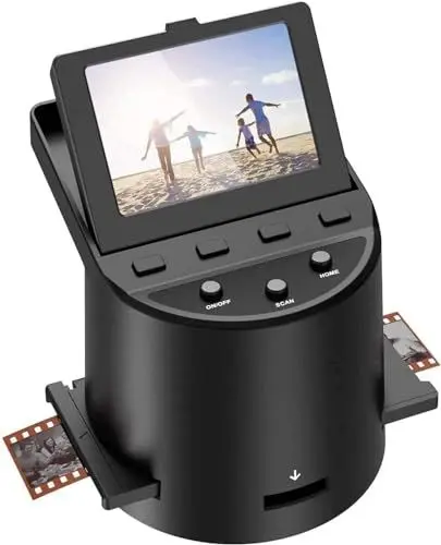 Produktbild: DigitConvert Digital Film Scanner, Dia -Negativ-Film- Scanner, Konvertiert Negative und Dias 35mm, 126, 110, Super 8 und 8mm in JPEG, neigbarem 3, 5