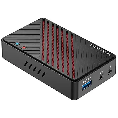 Produktbild: DIGITNOW! 4K HDMI-Capture-Karte, Spielkarten-Gerät mit Unterstützung der HDMI-Loop-Unterstützung 4Kp60 HD Windows YouTube Twitch für PS4 PS5 Xbox Wii U, Streaming und Aufnahme