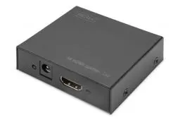 Produktbild: DIGITUS DS-46304 HDMI Splitter 1x2 – Eingang: 1-Port / Ausgang: 2-Port – UHD 4K/30 Hz HDTV: 4096 x 2160p – HDCP 1.3 – DTS Digital, Dolby Digital, DTS-HD, Dolby True HD, DSD Audio, HD/HBR
