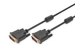Produktbild: DIGITUS DVI Anschlusskabel, DVI(24+1), 2x Ferrit St/St, 3.0m, DVI-D Dual Link, schwarz