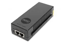 Produktbild: DIGITUS Ethernet PoE+ Injector - 10 Gigabit - 30 W Power Over Ethernet-Budget - IEEE 802.3af/at - Auto Erkennung von PoE-Geräten - 100m Reichweite - Schwarz
