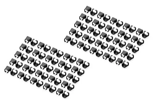 Produktbild: DIGITUS Farbclips für RJ45-Patchkabel - farbliche Organisation von Netzwerkkabeln - zur Verbesserung von Kabelmanagement - 100 Stück - für CAT 5e, CAT 6 & CAT 6A LAN-Kabel - AWG 24/7-27/7 - Schwarz