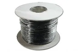 Produktbild: DIGITUS Flachband-Telefonkabel - 8-adrig - 100 m auf Trommel - AWG 26 - ungeschirmt - CCA - für modular oder TAE-Anlagen - schwarz