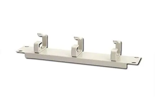 Produktbild: DIGITUS Kabel-Rangierpanel - 10-Zoll - 1HE - 3 Führungsbügel - Für Patchkabel im Netzwerk-Schrank - Grau