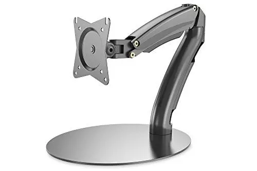 Produktbild: DIGITUS Monitorhalterung - Standfuß & Gasdruckfeder - 1 Monitor - Bis 27 Zoll - Bis 1x 6.5 kg - VESA 75 & 100 - Schwarz