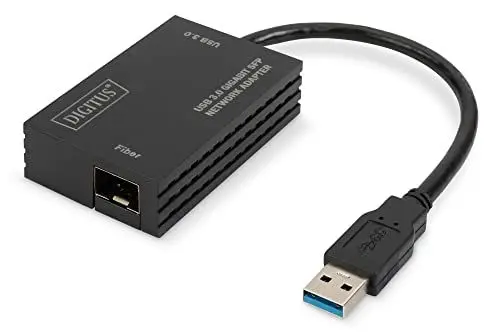 Produktbild: DIGITUS USB3.0 Gigabit SFP Network Adapter braucht Zusätzliches SFP Modul