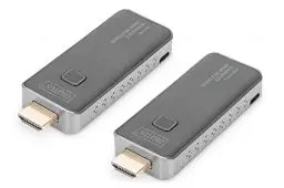Produktbild: DIGITUS DS-55318 Wireless HDMI Extender – Full HD 1080p 60 Hz – 50 m Reichweite – Set: Sender & Empfänger – HDMI zu HDMI – Plug & Play – HDMI 1.4 & HDCP 1.3