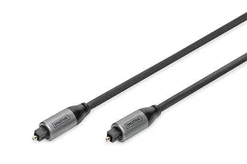 Produktbild: DIGITUS optisches Audiokabel - Toslink zu Toslink - SPDIF - Lichtwellenleiter - 1m - schwarz - für Stereoanlagen, Heimkino, Soundbar, Computer, PS4, Xbox
