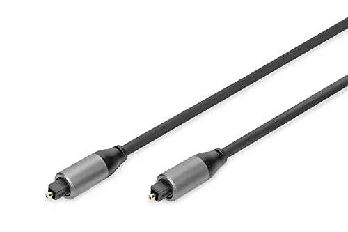 Produktbild: DIGITUS optisches Audiokabel - Toslink zu Toslink - SPDIF - Lichtwellenleiter - 3m - schwarz - für Stereoanlagen, Heimkino, Soundbar, Computer, PS4, Xbox