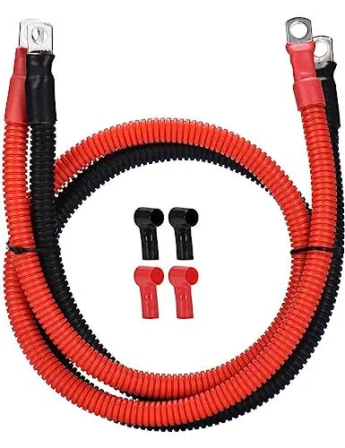 Produktbild: DIHOOL batteriekabel 35mm2 m8 150cm 2 AWG Silikonkabel Wellrohr Kabelrohr Weich und Flexibel Hitzebeständiges