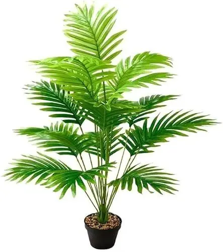 Produktbild: Dihope Kunstpflanzen Groß 84 cm Areca Palme Palme 18 Zweige im Topf Hawaii Grün Fake Plant Künstliche Pflanze für Schlafzimmer Büro Garten Hochzeit Party Deco