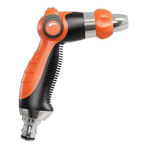 Produktbild: Diivoo Handbrause Gartenbrause mit Düse aus Zinklegierung, stufenlos verstellbare Hochdruck-Gartenschlauch Düse, Metall-Wasserschlauchpistole, für die Bewässerung von Gartenpflanzen, Auto Waschen