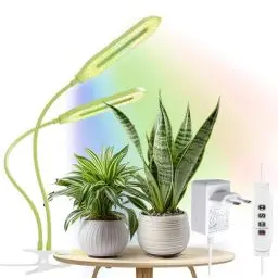 Produktbild: Diivoo Pflanzenlampe LED Vollspektrum für Zimmerpflanzen, Pflanzenlicht mit 2 Licht-Modi & Zeitschaltuhr & 10-Stufen-Dimmung (Einfach B)