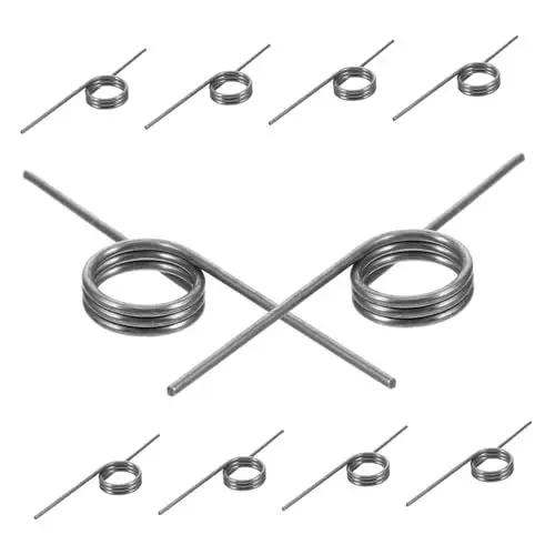 Produktbild: DIKACA 10St Zubehör für Mülleimer mit Klappdeckel Feder-Papierkorb Feder-Mülleimer Mülltonnen Ersatzteile Mülltonnen Deckel Feder entsprungen Torsionsfeder aus Edelstahl kleine Feder Clip
