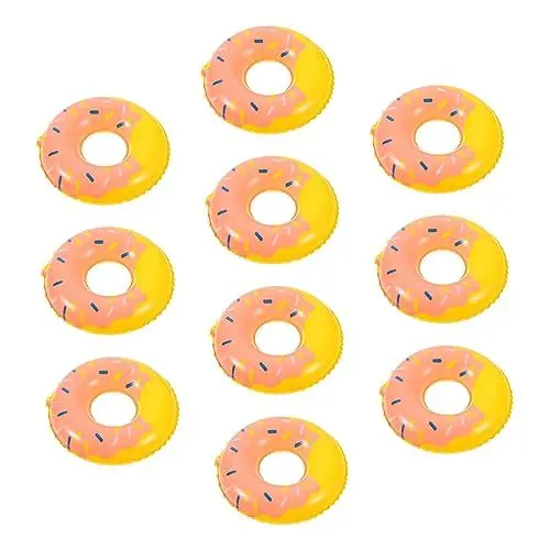 Produktbild: DIKACA 10 Stück Mini Schwimmring Mini Hauszubehör Miniatur Hausdekorationen Kleine Schwimmringe Mini Dekoration Mini Schwimmringe Winzige Schwimmring Dekorationen Für Partys