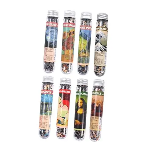 Produktbild: DIKACA 150-teiliges Set Spielzeug Der Fantasiegeneration Pädagogische Puzzles Lernpuzzlespielzeug Lustiges Puzzlespielzeug Puzzles Für Erwachsene Ölgemälde-rätsel Mini Blaue Karte