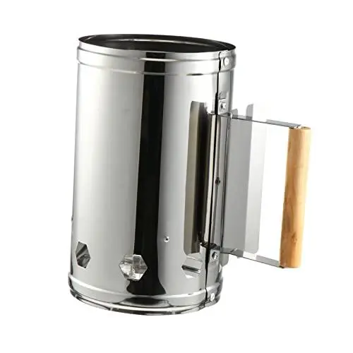 Produktbild: DIKACA Edelstahl BBQ Grillanzünder Schneller Kohlenanzünder Für Outdoor Grill Praktischer Feuerstarter Für Ideal Für Garten Camping Und BBQ Partys