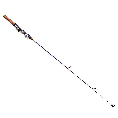 Produktbild: DIKACA 1stk Angelrute Fischköderstock Angelrute Fürs Meer Angelzubehör Ultraleichte Angelrute Kombination Zum Eisangeln Fliegenrute Harz Teleskopisch Fischstäbchen Reisen Violett