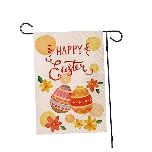 Produktbild: DIKACA Ostern Garten Flaggen Custom Foto Flaggen Leinen Stoff Yard Decor Flaggen Personalisierte Flaggen Für Garten