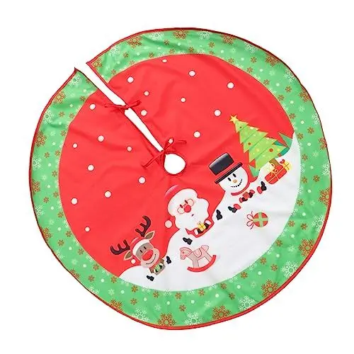 Produktbild: DIKACA 1Stk Weihnachtsbaumrock Christbaum Teppich Christmas Tree Carpet Weihnachtsbaumdecke Schneemannbaumröcke Weihnachtsschmuck Teppichbesatz Weihnachtsdekoration Weihnachtsbedarf