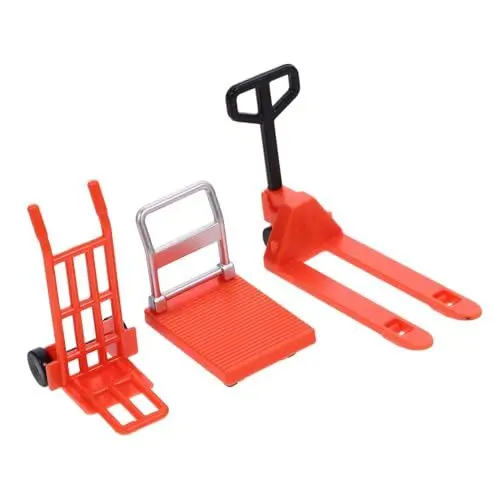 Produktbild: DIKACA 1 Satz Spielzeug Für Den Straßenverkehr Treppensteigmaschine Mini-Gabelstapler Auto Spielzeug Zubehör Bewegliches Automodell Werkzeuge Für Verkehrsspielzeug Miniatur Plastik Orange