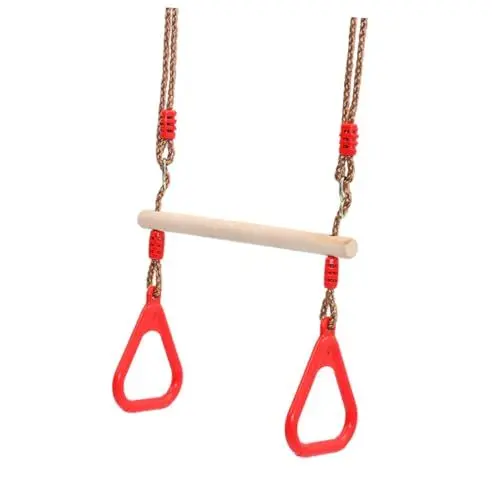 Produktbild: DIKACA 1 Satz schaukel Fitnessgeräte Kletterring für Kinder Gymnastikstange Klettergerüst Swing-Bar im Innenbereich Ringe Erwachsener einstellen Baum im Freien Fitness-Ring Baby Bambus
