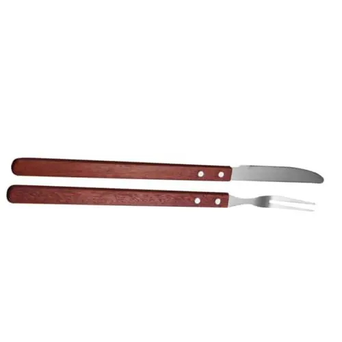 Produktbild: DIKACA 1 Set Grill Und Grillutensilien Lebensmittelschneider Edelstahl Grillwerkzeuge Grillschneidewerkzeuge Grillgabel Langgriffschneider Fleischgabel Grillgeschirr