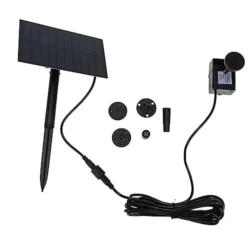 Produktbild: DIKACA 1 5 W Springbrunnenpumpen-Set Für Gartenteich Vogelbad Wasserspiel Solar-gartenbrunnenpumpe Und Leicht Zu Reinigen