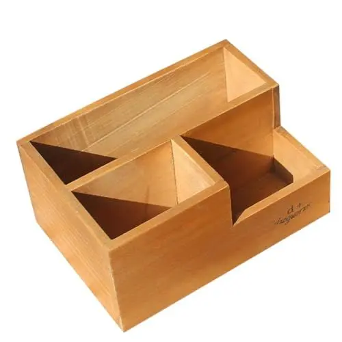 Produktbild: DIKACA Aufbewahrungsbox Aus Holz Mit Fächern Und Blumentöpfen Stilvoller Organizer Für Und Garten