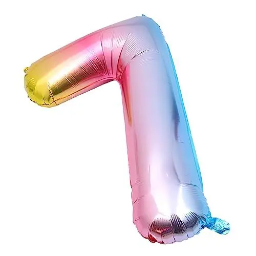 Produktbild: DIKACA 1stk Digitale Folienballons Ballons Zum Aufhängen Aus Aluminium Dekorativer Luftballon Großer Zahlenballon Feier Ballon Buchstabenballon Heliumballon Braut Aluminiumfolie