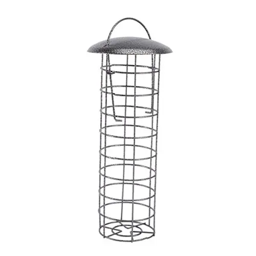 Produktbild: DIKACA 1stück Kreativer Vogel-futterspender Aus Eisen Für Balkon Hängendes Futterbehälter Für Vögel Wetterfest Einfach Zu Montieren Für Fütterung Im Garten Und Vogelliebhaber